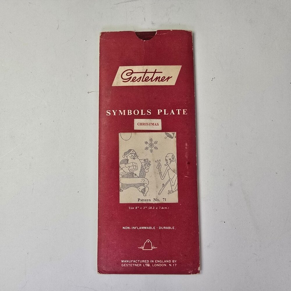 Vintage Christmas Gestetner Symbols Plate Stencil Holiday England Santa Claus - Picture 10 of 13